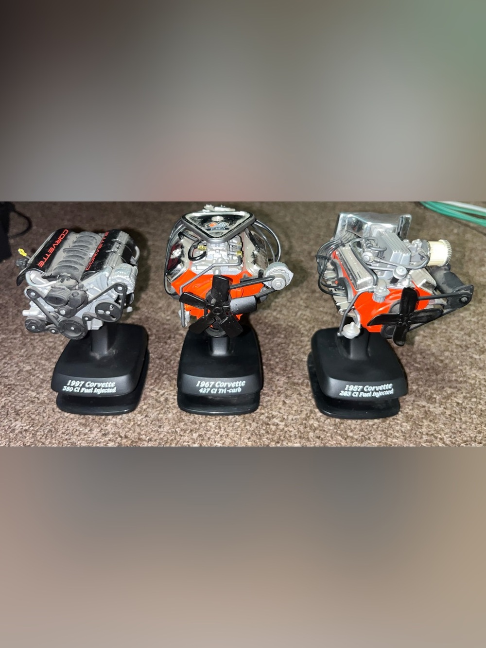 ERTL American Muscle 1:12 Scale Corvette Diecast Engine 3 Pack New Open Box VTG